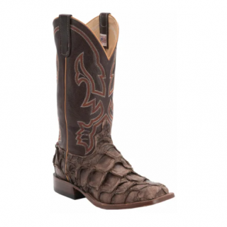 Special Offer Anderson Bean Men's Distressed Brown Big Bass and Chocolate Wide Square Toe Cowboy Boot-BROWN