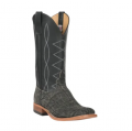 Special Offer Anderson Bean Men's Granite Safari Elephant and Black Square Toe Exotic Cowboy Boots-BLACK