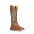 Special Offer Anderson Bean Women's Macie Bean Pecan Brown Wide Square Toe Cowboy Boots-BROWN