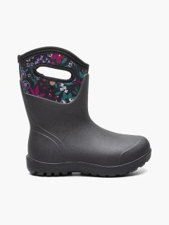 BOGS WOMEN'S NEO-CLASSIC MID CARTOON FLOWER-Black Multi