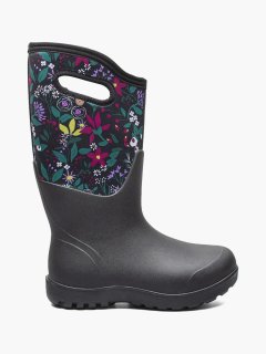 BOGS WOMEN'S NEO-CLASSIC CARTOON FLOWER-Black Multi
