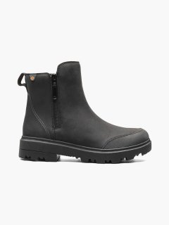BOGS WOMEN'S HOLLY ZIP LEATHER-Black