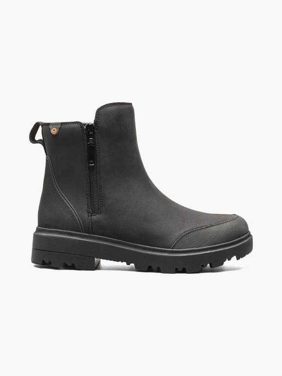 BOGS WOMEN'S HOLLY ZIP LEATHER-Black