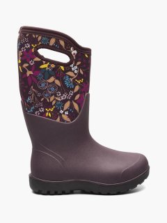 BOGS WOMEN'S NEO-CLASSIC CARTOON FLOWER-Burgundy Multi