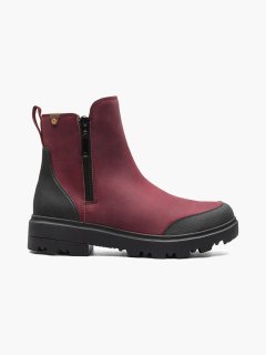 BOGS WOMEN'S HOLLY ZIP LEATHER-Cranberry