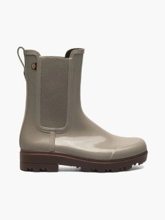 BOGS WOMEN'S HOLLY TALL CHELSEA SHINE-Taupe