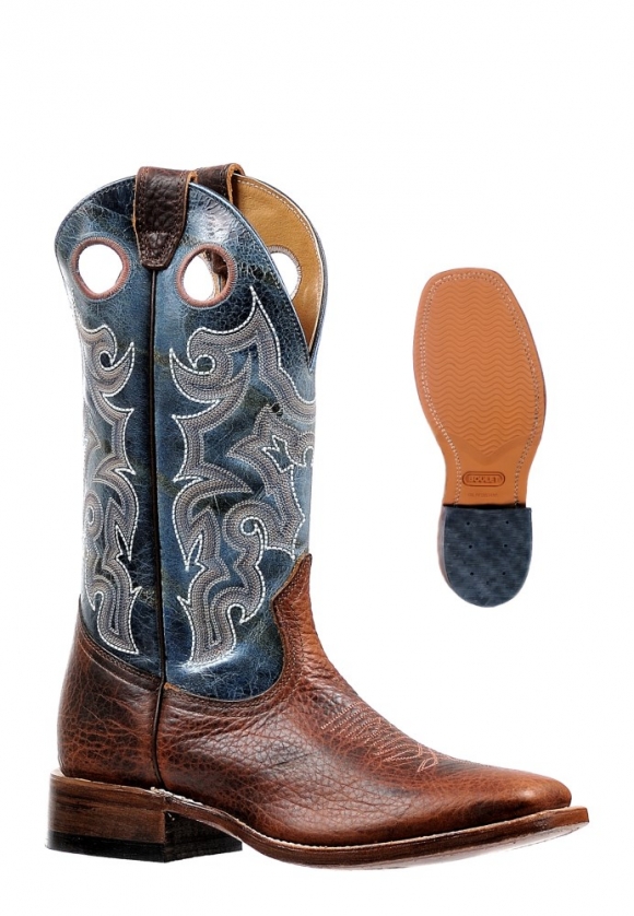 New Promotion Boulet Men's Rider Sole Tan - Wide Square Toe New Promotion Boulet Men's Rider Sole Tan - Wide Square Toe