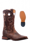 New Promotion Boulet Men's Rider Sole Tan - Wide Square Toe New Promotion Boulet Men's Rider Sole Tan - Wide Square Toe