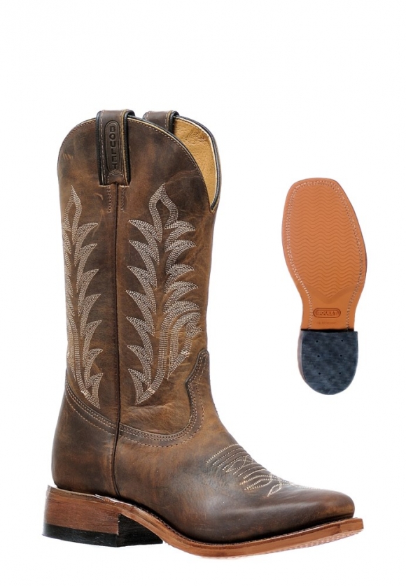 New Promotion Boulet Women's Rider Sole Tan - Vintage Square Toe