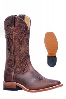 New Promotion Boulet Women's Rider Sole Tan - Wide Square Toe New Promotion Boulet Women's Rider Sole Tan - Wide Square Toe