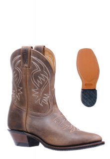 New Promotion Boulet Women's Rider Sole Tan - Medium Cowboy Toe New Promotion Boulet Women's Rider Sole Tan - Medium Cowboy Toe