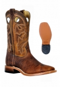 New Promotion Boulet Men's Rider Sole Tan - Wide Square Toe New Promotion Boulet Men's Rider Sole Tan - Wide Square Toe