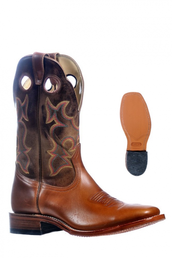 New Promotion Boulet Men's Rider Sole Tan - Wide Square Toe New Promotion Boulet Men's Rider Sole Tan - Wide Square Toe