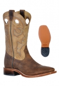 New Promotion Boulet Men's Rider Sole Tan - Wide Square Toe