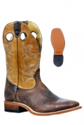 New Promotion Boulet Men's Rider Sole Tan - Wide Square Toe New Promotion Boulet Men's Rider Sole Tan - Wide Square Toe