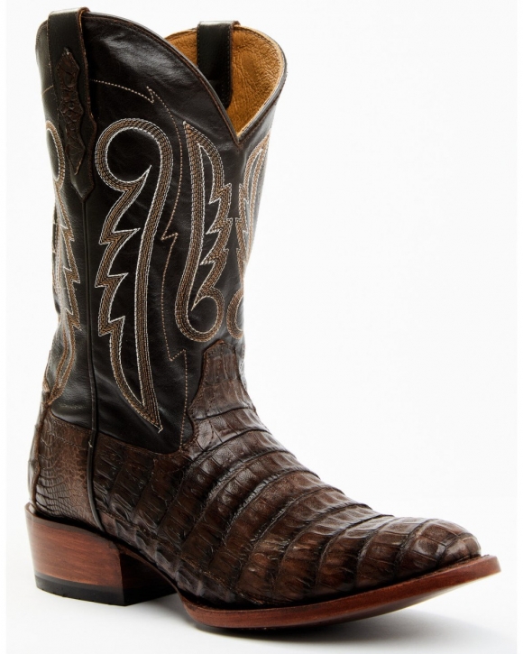 Stylish Cody James Men's Exotic Caiman Western Boots - Round Toe | Brown