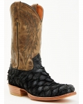 Stylish Cody James Men's Vaqueras Exotic Pirarucu Western Boots - Square Toe | Black Stylish Cody James Men's Vaqueras Exotic Pirarucu Western Boots - Square Toe | Black