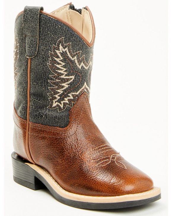 Stylish Cody James Little Boys' Little Ryder Western Boots - Broad Square Toe | Brown