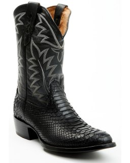 Stylish Cody James Men's Exotic Python Western Boots - Round Toe | Black