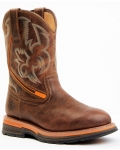Stylish Cody James Men's Disruptor Tyche Chill Zone Soft Pull On Work Boots - Soft Toe | Brown