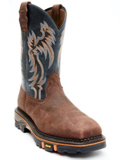 Stylish Cody James Men's Decimator Western Work Boots - Composite Toe | Brown