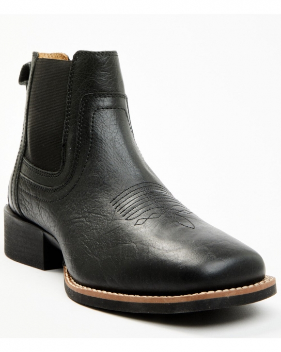 Stylish Cody James Men's Ace Chelsea Boots - Broad Square Toe | Black