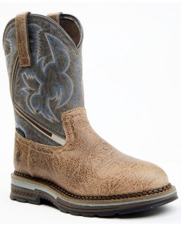 Stylish Cody James Men's Disruptor Tyche Eccentric Soft Pull On Work Boots - Soft Toe | Grey