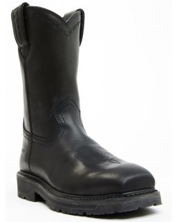 Stylish Cody James Men's Uniform Western Work Boots - Composite Toe | Black