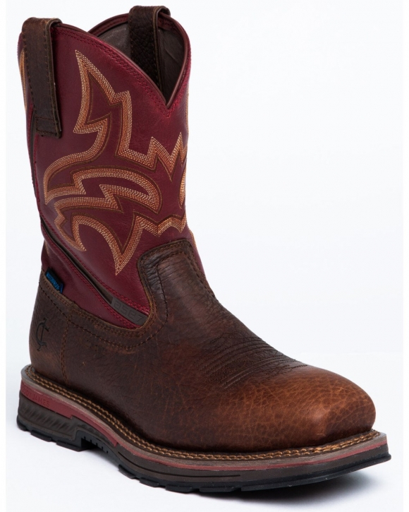 Stylish Cody James Men's ASE7 Disruptor Waterproof Western Work Boots - Nano Composite Toe | Brown