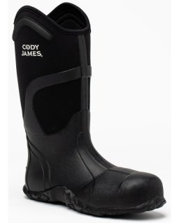 Stylish Cody James Men's Rubber Work Boots - Soft Toe | Black