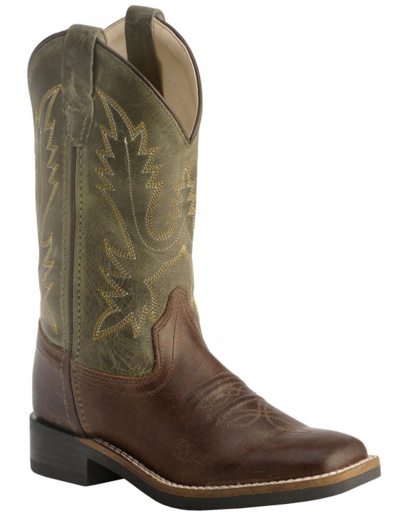 Stylish Cody James Boys' Stitched Western Boots - Square Toe | Barnwood