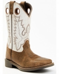 Stylish Cody James Boys' Luke Western Boots - Broad Square Toe | Brown Stylish Cody James Boys' Luke Western Boots - Broad Square Toe | Brown