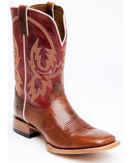Stylish Cody James Men's Camden Western Boots - Broad Square Toe | Red