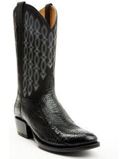 Stylish Cody James Men's Exotic Snake Western Boots - Round Toe | Black