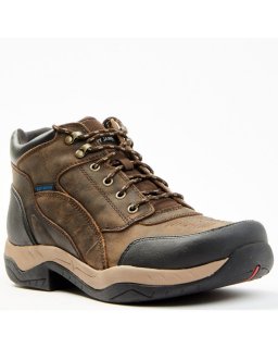 Stylish Cody James Men's Endurance Corral Lace-Up WP Soft Work Hiking Boots | Chocolate