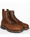 Stylish Cody James Men's 8" Mustang Lace-Up Kiltie Work Boots - Composite Toe | Brown