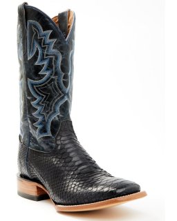 Stylish Cody James Men's Exotic Python Western Boots - Broad Square Toe | Black