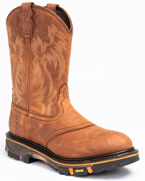 Stylish Cody James Men's 11" Decimator Western Work Boots - Soft Toe | Brown