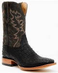 Stylish Cody James Men's Exotic Caiman Belly Western Boots - Broad Square Toe | Black