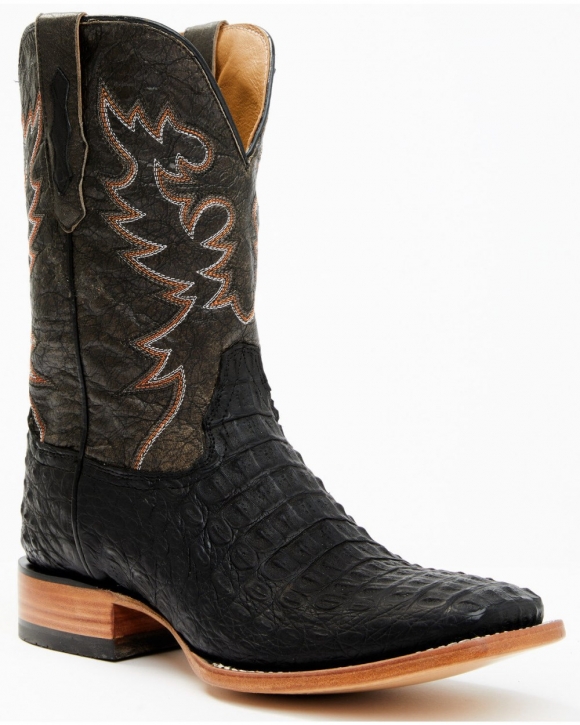 Stylish Cody James Men's Exotic Caiman Belly Western Boots - Broad Square Toe | Black