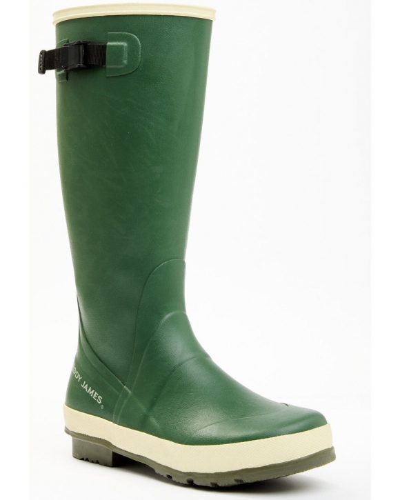 Stylish Cody James Men's 17" Rubber Waterproof Work Boots - Round Toe | Green