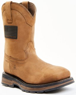 Stylish Cody James Men's 10" Disruptor Western Work Boots - Nano Composite Toe | Brown