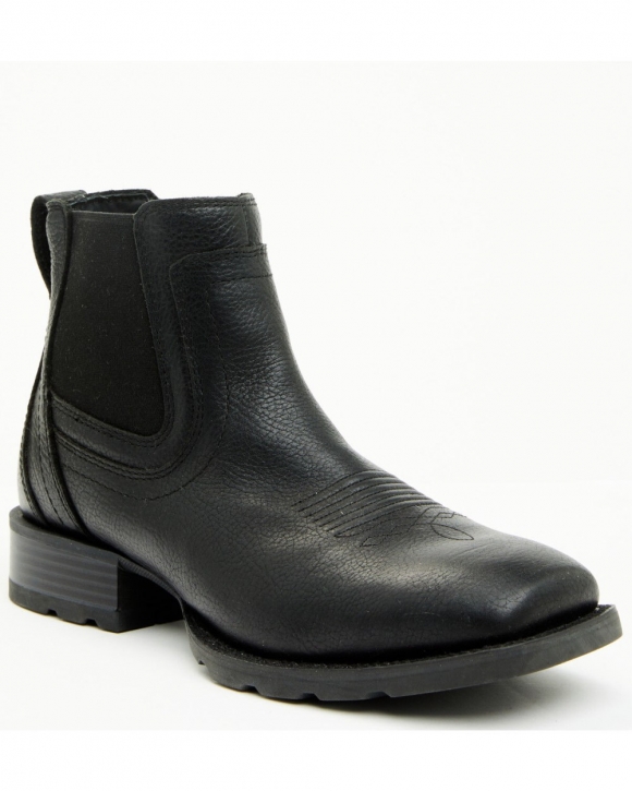 Stylish Cody James Men's Ranger Chelsea Boots - Broad Square Toe | Black