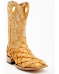 Stylish Cody James Men's Exotic Pirarucu Western Boots - Broad Square Toe | Yellow
