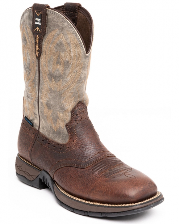 Stylish Cody James Men's Tyche Lite Performance Western Boots - Broad Square Toe | Brown