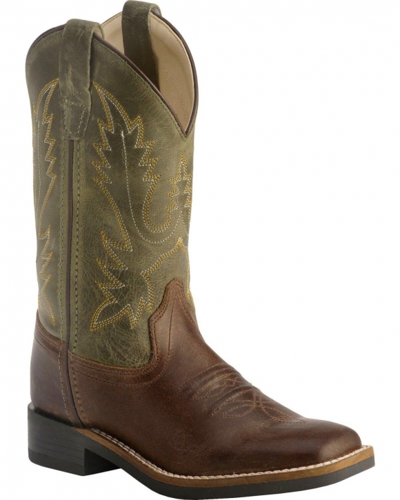 Stylish Cody James Boys' Stitched Western Boots - Square Toe | Chocolate