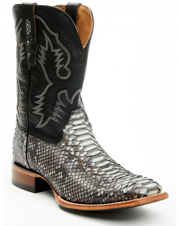 Stylish Cody James Men's Exotic Python Nevado Western Boots - Broad Square Toe | Black