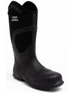 Stylish Cody James Men's Rubber Waterproof Work Boots - Composite Toe | Black