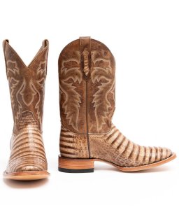Stylish Cody James Men's Caiman Belly Western Boots - Broad Square Toe | Brown