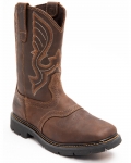 Stylish Cody James Men's Mustang Saddle Waterproof Western Work Boots - Soft Toe | Dark Brown Stylish Cody James Men's Mustang Saddle Waterproof Western Work Boots - Soft Toe | Dark Brown